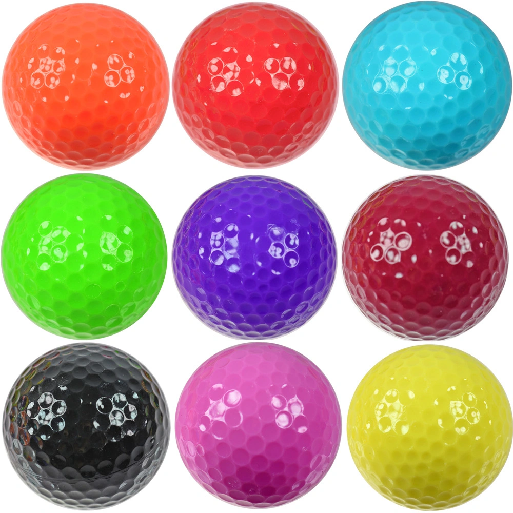 Custom Logo Colorful Golf Ball Practice Plastic Sports Home Indoor and Outdoor Resistant Training Red Yellow Blue Green Golf Ball Golf Accessories