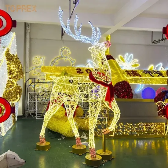 Китай оптовые наружные большие рождественские огни оленей Navidad