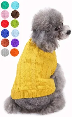 Модный и простой теплый свитер для собак, товар для домашних животных